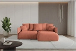 Altdecor Ecksofa, Koralle, Kunststoff, 4-Sitzer, 216x177 cm, Wohnzimmer, Sofas &