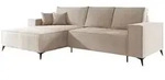 Fun M&ouml;bel Ecksofa, Creme, Textil, Ottomane links, 294x185 cm, Wohnzimmer,...