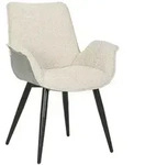 Massivmoebel24 Stuhl, Beige, Kunststoff, Echtholz, 66x86x62 cm, Esszimmer,...