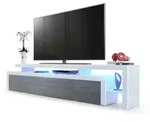Vladon Lowboard, Anthrazit, Holzwerkstoff, 227x52x35 cm, Wohnzimmer, Wohnw&auml;nde,