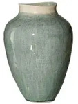 Ritzenhoff Breker Vase, Gr&uuml;n, Keramik, 31 cm, Dekoration, Vasen, Keramikvasen