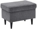 Mid.you Hocker, Anthrazit, Textil, rechteckig, 63x43x42 cm, Made in EU,...
