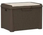 furnicato Gartentruhe, Braun, Kunststoff, Rechteckig, 50.5x49.5x73 cm,...