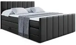 Altdecor Boxspringbett, Schwarz Hochglanz, Holzwerkstoff, H&ouml;he ca. 20 cm,...