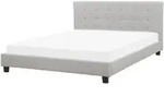 Beliani Wasserbett, Hellgrau, Textil, 180x200 cm, Schlafzimmer, Betten