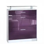 Vladon Schuhschrank, Brombeere, Holzwerkstoff, 89x104x23 cm, Garderobe,