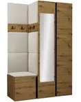 Mirjan24 Garderoben-Set, Eiche Artisan, Beige, Kunststoff, 116x186x46 cm,...