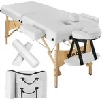 tectake Massageliege, Wei&szlig;, Holz, 59x65.5x187 cm, Freizeit, Wellness,...