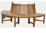 Deluke Baumbank, Braun, Holz, 203x90x44 cm, Gartenm&ouml;bel, Gartenb&auml;nke