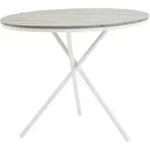 Gardenson Gartentisch, Grau, Wei&szlig;, Metall, Kunststoff, rund, rund, 74 cm,