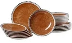 Ritzenhoff Breker Tellerset, Braun, Keramik, 18-teilig, Rund, 2x2x2 cm, Essen &