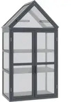 Outsunny Fr&uuml;hbeet, Grau, Kunststoff, 42x132x70.5 cm, Gartenzubeh&ouml;r,...