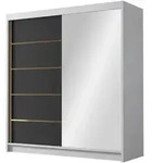 Mirjan24 Schiebet&uuml;renschrank, Mehrfarbig, Holzwerkstoff, Rechteckig,...