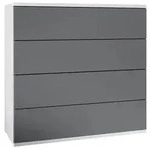 Vladon Kommode, Anthrazit, Holzwerkstoff, 76x76x35 cm, Wohnzimmer, Kommoden &