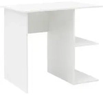 Mid.you Schreibtisch, Wei&szlig;, Holzwerkstoff, rechteckig, Wange, Stauraum,