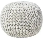 Homescapes Strick-Pouf, Natur, Textil, Uni, Rund, 40x35x40 cm, Wohnzimmer,...