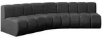 Altdecor Ecksofa, Schwarz, Textil, 5-Sitzer, L-Form, 290x174 cm, Wohnzimmer,...