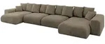 Altdecor Wohnlandschaft, Braun, Kunststoff, 6-Sitzer, 176x72x464 cm, Wohnzimmer,