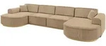 Altdecor Wohnlandschaft, Taupe, Textil, 6-Sitzer, U-Form, 388x83x171 cm,...