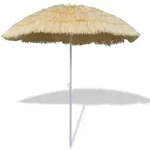 furnicato Strandschirm, Beige, Metall, Rund, 180x180 cm, Sonnen- & Sichtschutz,