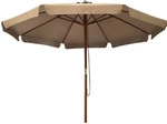 Deluke Sonnenschirm, Taupe, Holz, 330x330 cm, Sonnen- & Sichtschutz,...