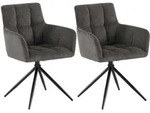 CLP Armlehnenstuhl, Dunkelgrau, Metall, 59x87x59 cm, Esszimmer, St&uuml;hle,