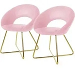 Ml-Design Esszimmerst&uuml;hle, Pink, Metall, 2-Sitzer, 53x77x64 cm, Esszimmer,...