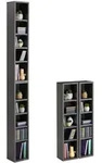 CARO-M&ouml;bel Cd/Dvd-, Grau, Holzwerkstoff, Mode, 20x186x17 cm, Wohnzimmer,...