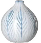 Ritzenhoff Breker Kugelvase, Wei&szlig;, Blau, Keramik, Rund, 20 cm, Dekoration,...