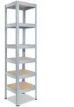 shelfplaza Schwerlastregal, Silber, Metall, Quadratisch, 50x200x50 cm, Freizeit,