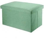 Intirilife Sitzbank, Gr&uuml;n, Textil, 78x38x38 cm, Wohnzimmer, Hocker, Sitzw&uuml;rfel