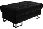 Mirjan24 Polsterhocker, Schwarz, Metall, Rechteckig, 106x44x67 cm, Wohnzimmer,