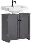 SoBuy Waschbeckenunterschrank, Grau, Holzwerkstoff, 60x60x30 cm, Badezimmer,