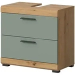 Inn.Furn Waschbeckenunterschrank, Salbeigr&uuml;n, Eiche Artisan, Kunststoff,