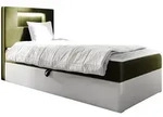 Mirjan24 Boxbett, Wei&szlig;, Gr&uuml;n, Holz, 90x200 cm, Schlafzimmer, Betten,