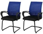 MCW Konferenzstuhl, Blau, Textil, 62x92x57 cm, Arbeitszimmer, Besucherst&uuml;hle