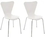 CLP Besucherstuhl, Wei&szlig;, Metall, 45x85x49 cm, Arbeitszimmer, Besucherst&uuml;hle