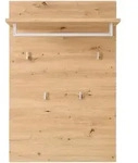 Garderobenpaneel Bari, Eiche Artisan, Metall, Holzwerkstoff, 78x117x30 cm,