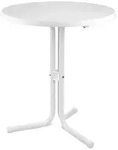 Beautissu Stehtisch, Wei&szlig;, Metall, Rund, 60x71x60 cm, Esszimmer, Tische,...