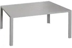 Chefgastro Alu-Esstisch, Hellgrau, Metall, rechteckig, 140x72x80 cm,...