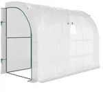 Outsunny Gew&auml;chshaus,, Wei&szlig;, Kunststoff, 150x213x300 cm, Gartenzubeh&ouml;r,