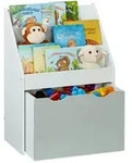 Relaxdays Kinderregal, Mehrfarbig, Holzwerkstoff, 50.5x70x28 cm, Kinder- &