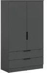 Mid.you Dreht&uuml;renschrank, Anthrazit, Holzwerkstoff, 1 F&auml;cher, 2 Schublade(n)
