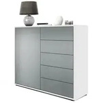 Vladon Kommode, Graphit, Holzwerkstoff, 79x74x36 cm, Wohnzimmer, Kommoden &