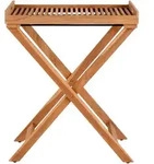 Gardenson Klapptisch, Braun, Holz, Teakholz, massiv, rechteckig, 60x70x40 cm,
