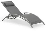 Idimex Gartenliege, Grau, Metall, Textil, Mode, 179x88x64 cm, Gartenm&ouml;bel,