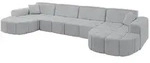Altdecor Wohnlandschaft, Grau, Textil, 3-Sitzer, U-Form, 400x79x173 cm,...