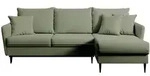 Selsey Ecksofa, Hellgr&uuml;n, Metall, 3-Sitzer, einmalig seitenverkehrt
