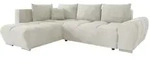 Mirjan24 Ecksofa, Sand, Kunststoff, 5-Sitzer, Ottomane links,L-Form, 290x183 cm,