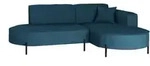 Fun M&ouml;bel Ecksofa, Blau, Textil, Ottomane rechts, 236x165 cm, Wohnzimmer,...